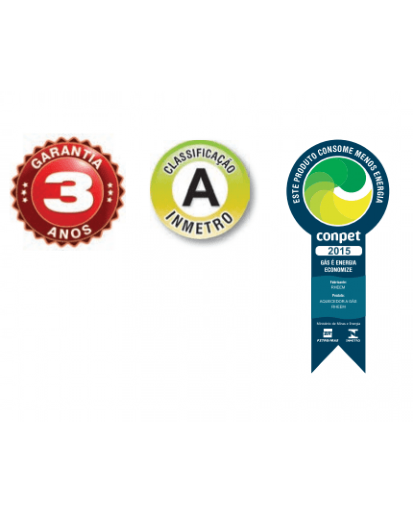 Aquecedor Rheem Digital 36L a Gás RB3AP36PV Bivolt